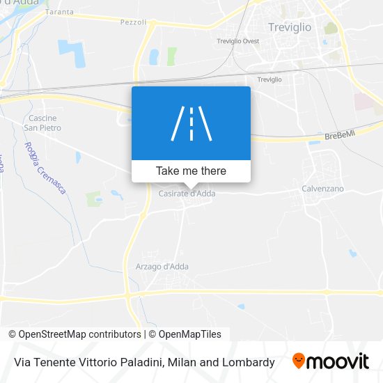 Via Tenente Vittorio Paladini map
