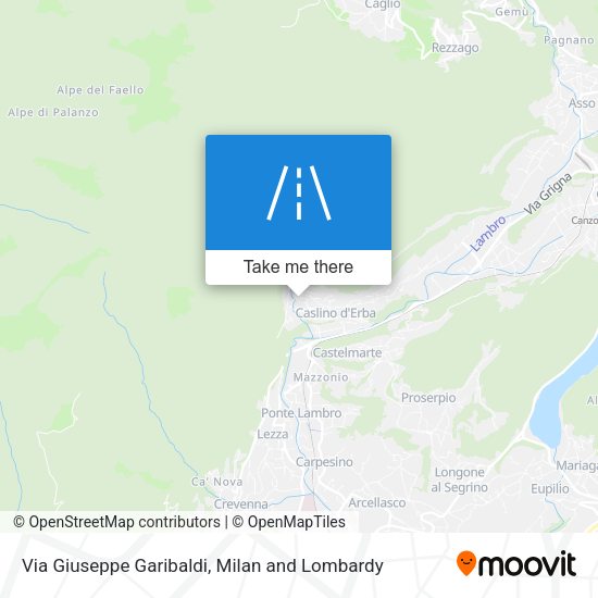Via Giuseppe Garibaldi map