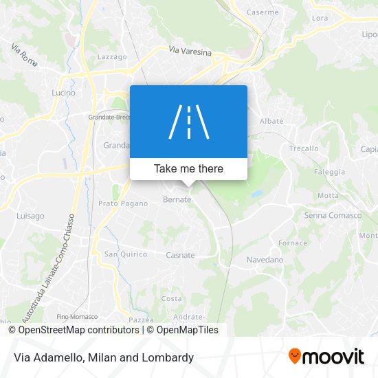 Via Adamello map