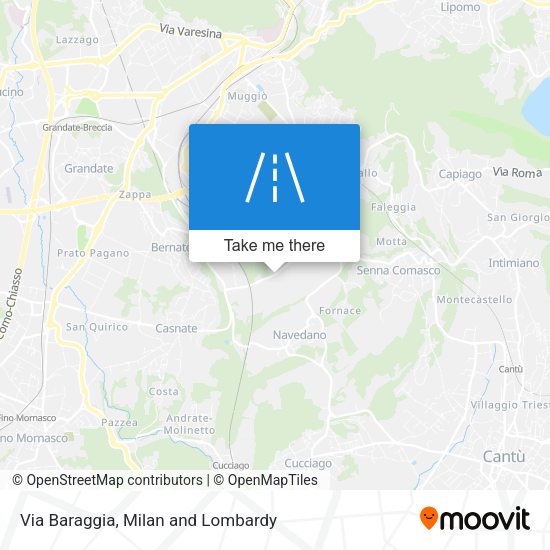 Via Baraggia map