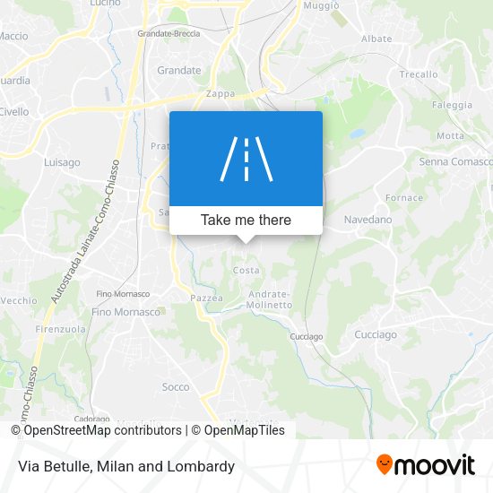Via Betulle map