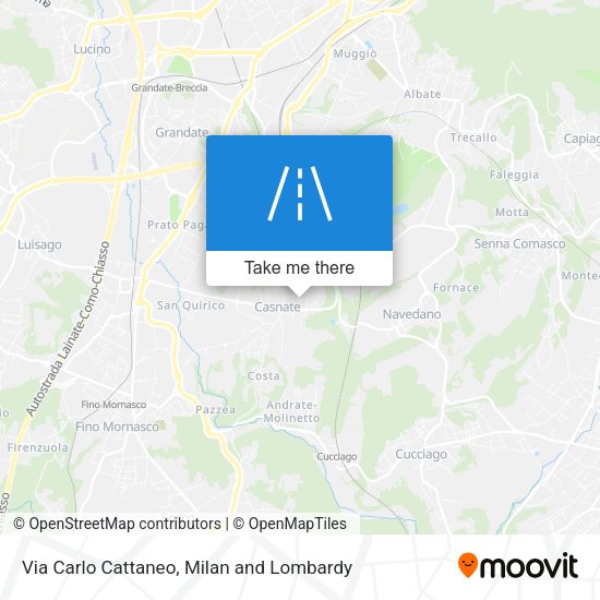 Via Carlo Cattaneo map