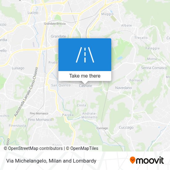 Via Michelangelo map