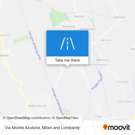 Via Monte Asolone map