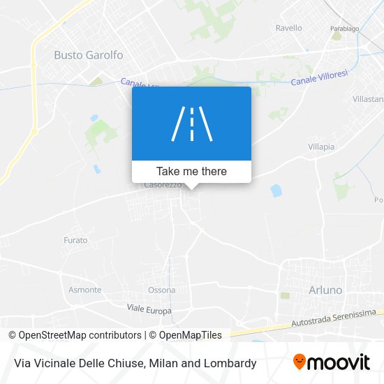 Via Vicinale Delle Chiuse map