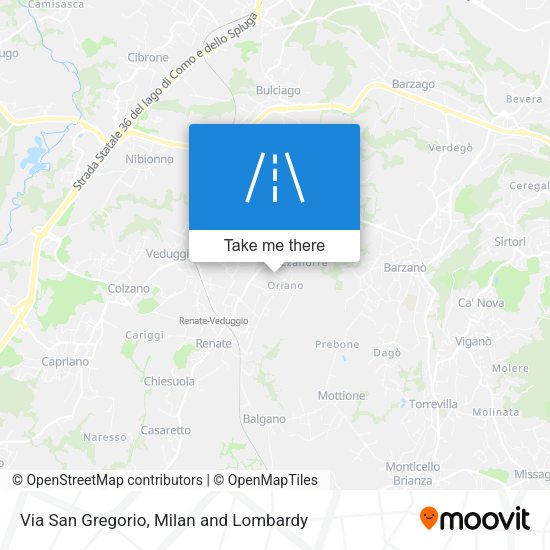 Via San Gregorio map