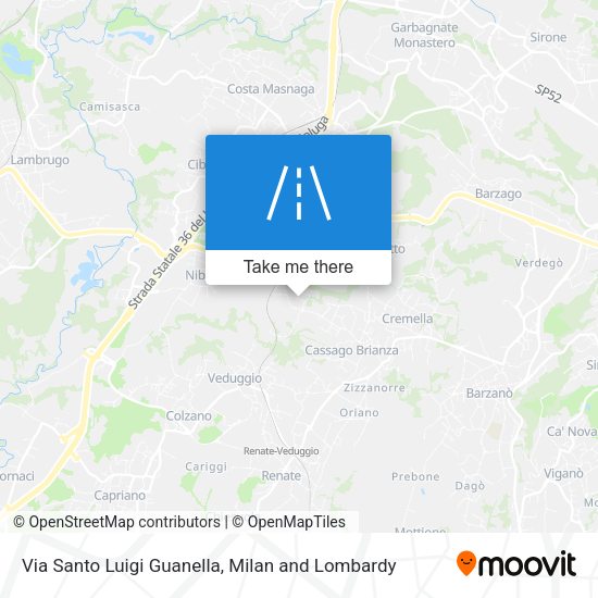 Via Santo Luigi Guanella map