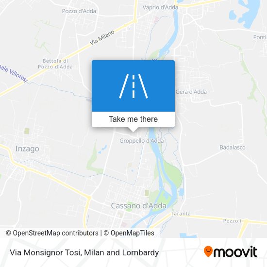 Via Monsignor Tosi map