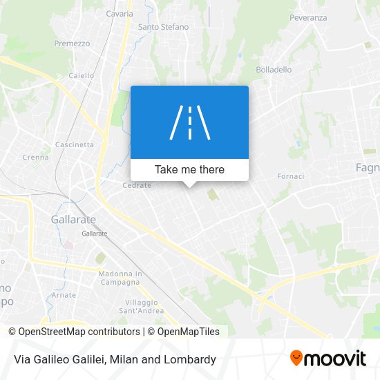 Via Galileo Galilei map