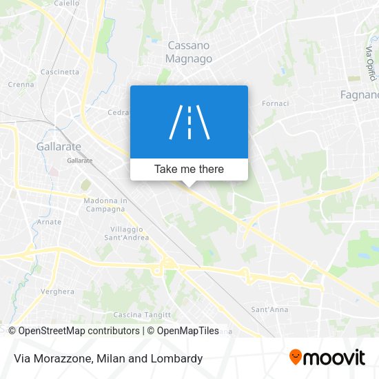 Via Morazzone map