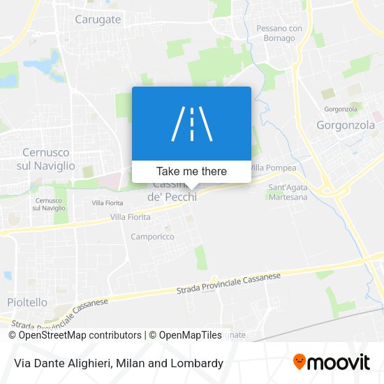 Via Dante Alighieri map