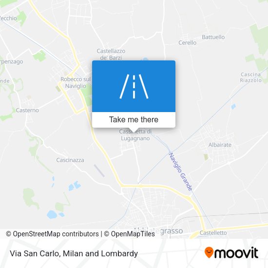 Via San Carlo map