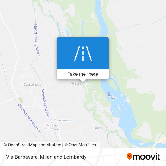Via Barbavara map