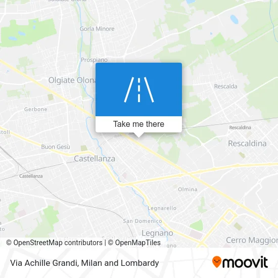 Via Achille Grandi map