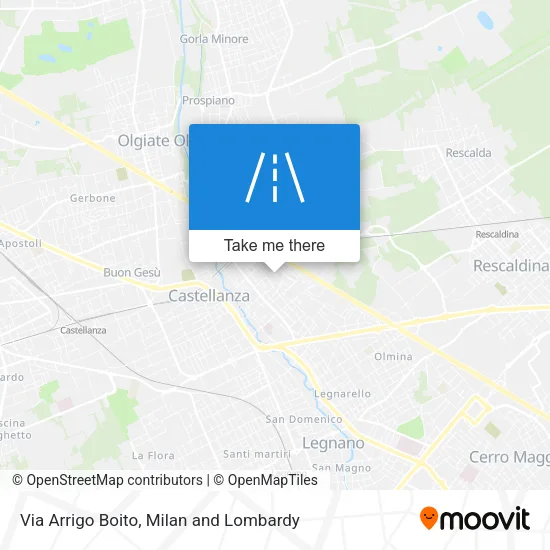 Via Arrigo Boito map