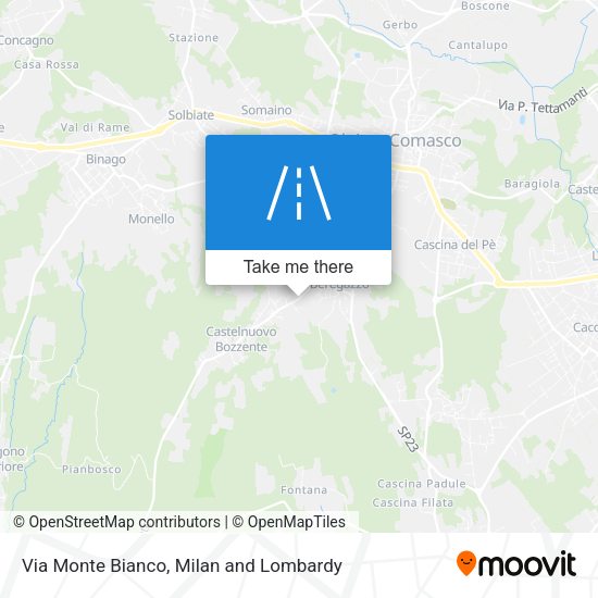 Via Monte Bianco map
