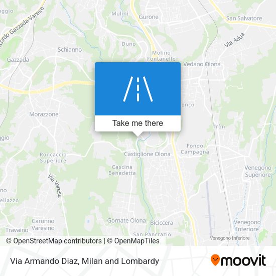 Via Armando Diaz map