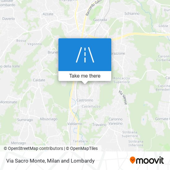 Via Sacro Monte map