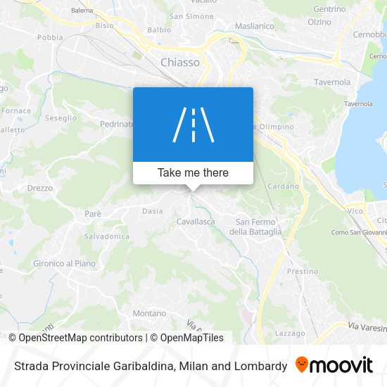 Strada Provinciale Garibaldina map