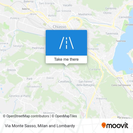 Via Monte Sasso map