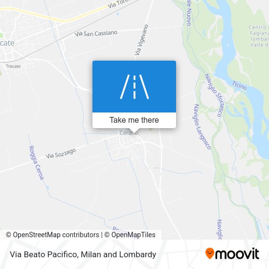 Via Beato Pacifico map