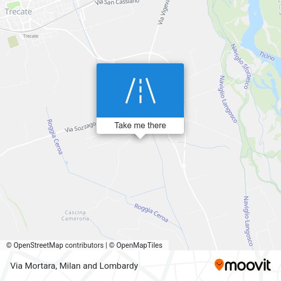 Via Mortara map