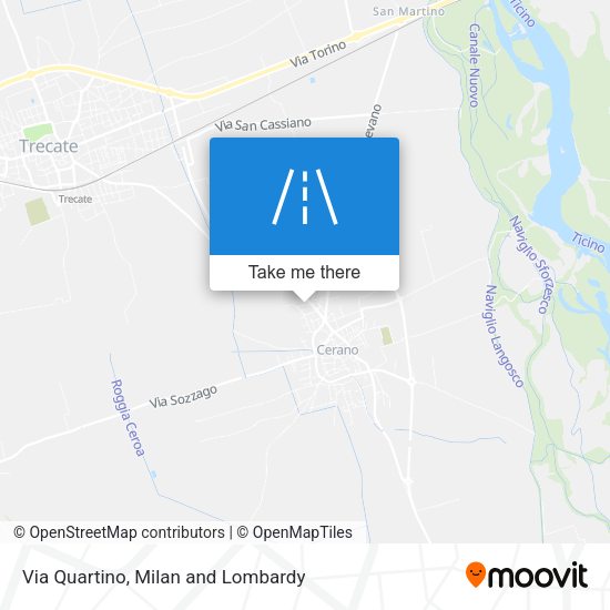 Via Quartino map