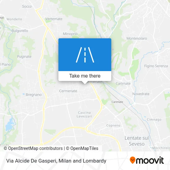 Via Alcide De Gasperi map