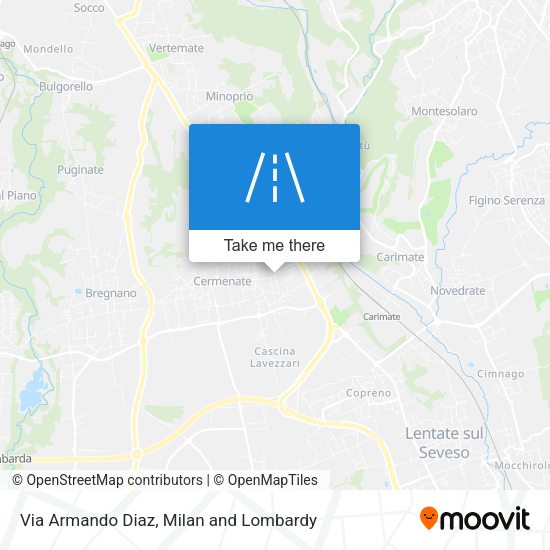 Via Armando Diaz map