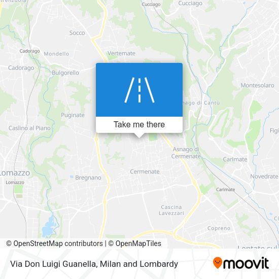 Via Don Luigi Guanella map
