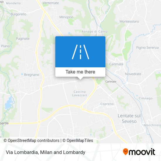 Via Lombardia map