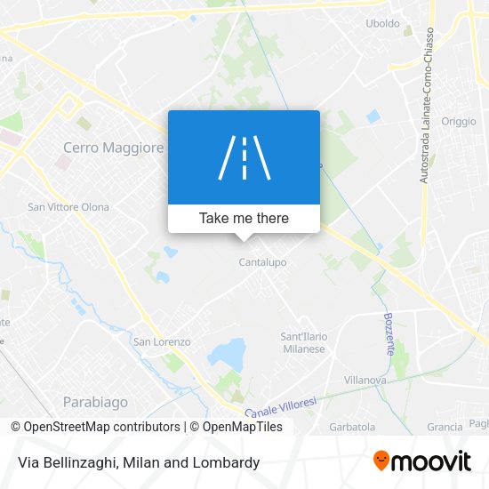 Via Bellinzaghi map