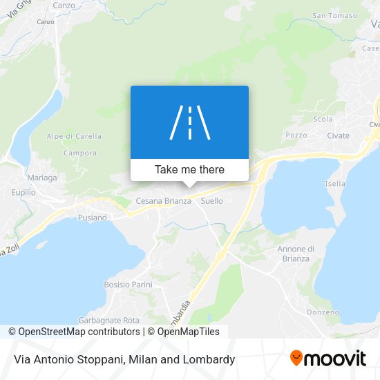 Via Antonio Stoppani map