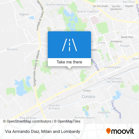 Via Armando Diaz map