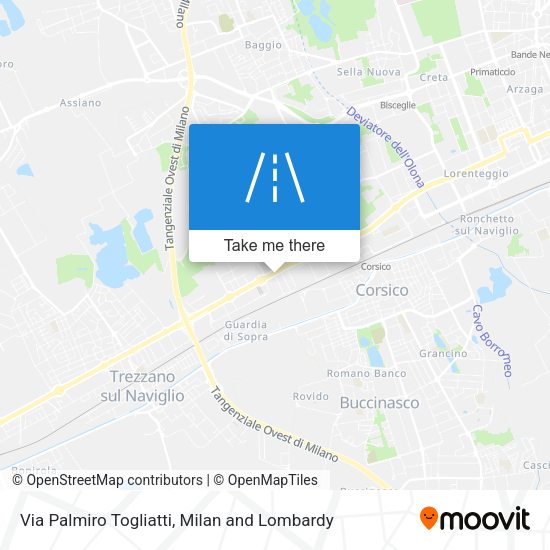 Via Palmiro Togliatti map