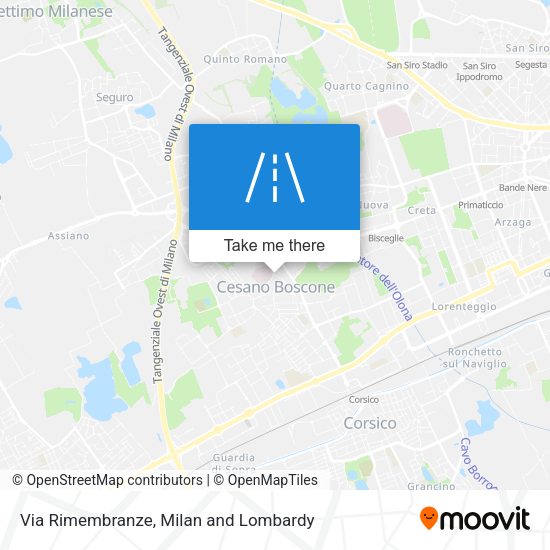 Via Rimembranze map