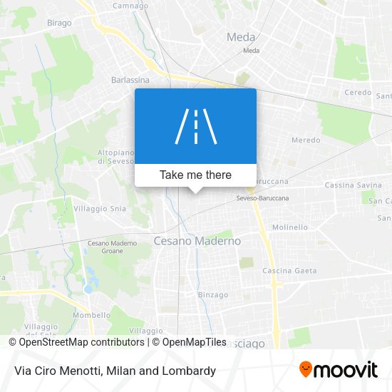 Via Ciro Menotti map
