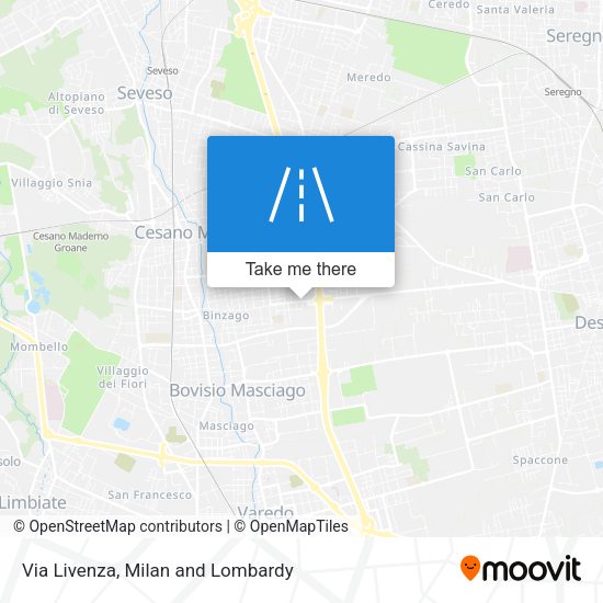 Via Livenza map