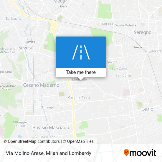 Via Molino Arese map