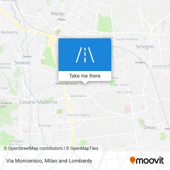 Via Moncenisio map