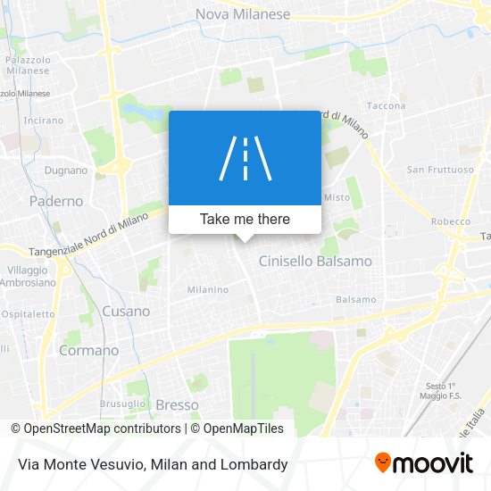 Via Monte Vesuvio map