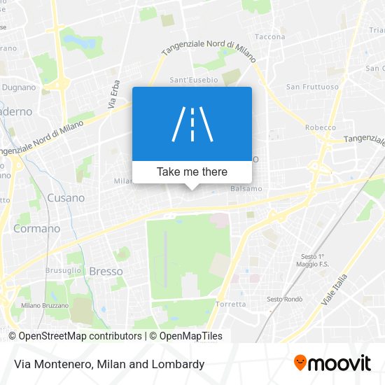 Via Montenero map