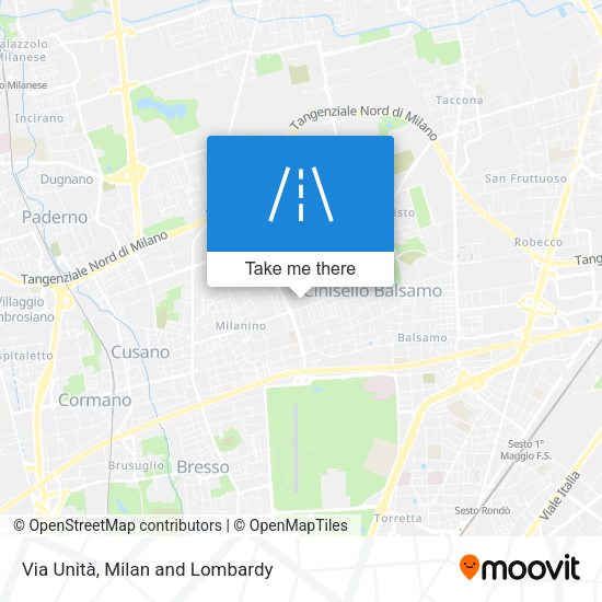 Via Unità map