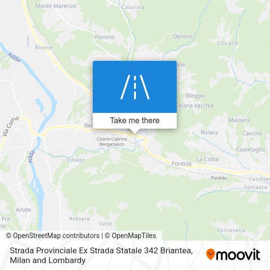 Strada Provinciale Ex Strada Statale 342 Briantea map