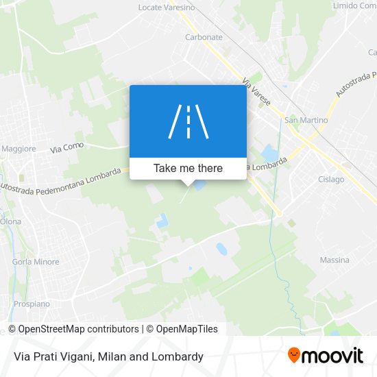Via Prati Vigani map
