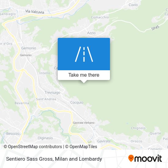 Sentiero Sass Gross map