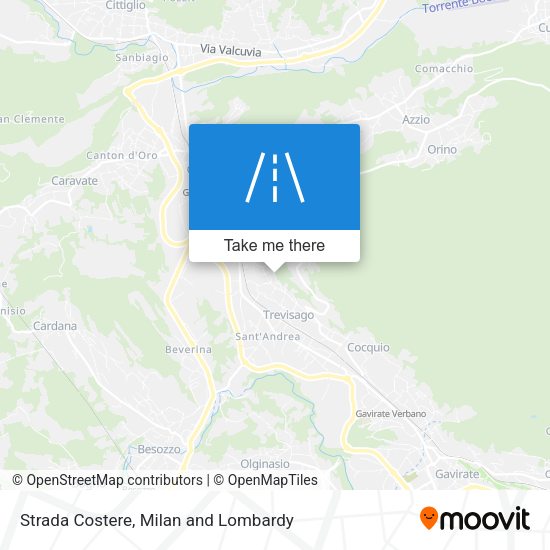 Strada Costere map