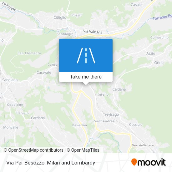 Via Per Besozzo map