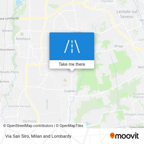 Via San Siro map