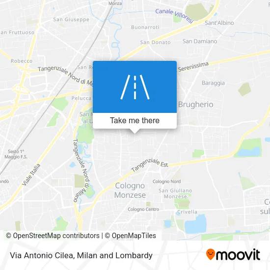 Via Antonio Cilea map